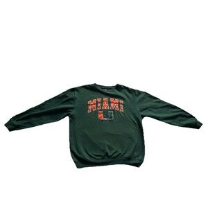 University of Miami Hurricanes Vintage Crewneck Sweatshirt Size Large